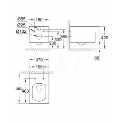  Cube Ceramic WC suspendu, PureGuard, Blanc alpin (3924500H)
