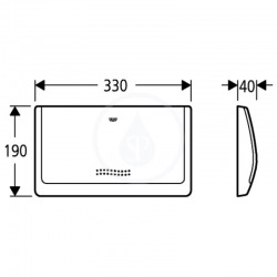  Plaque de commande, blanc alpin (37053SH0)