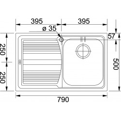  LOGICA - évier gauche + siphon (101.0120.183)