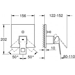  Eurocube Mitigeur mécanique 2 sorties avec inverseur (24062000)