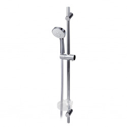 Porcher Barre de douche Aqua 60 cm, Douchette 3 jets, chromé (D6046AA)