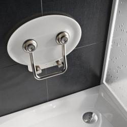  Ovo-P II-Clear siège de douche rabattable PMR pour cabine de douche (B8F0000048)