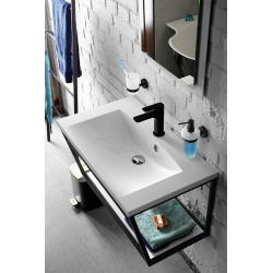  Distributeur de savon mural DARK en laiton noir et verre 230ml (104109010)