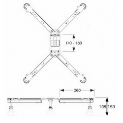  Système de pieds à hauteur réglable pour receveur de douche (U82990000)