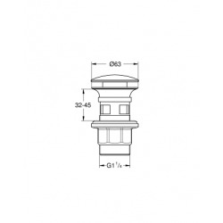 Grohe Essence - set mitigeur de lavabo taille S + Bonde clic clac Grohe pour lavabo avec trop-plein (23590001-CLICCLAC)