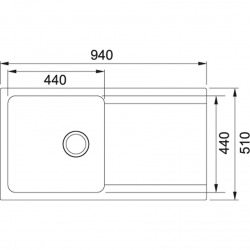  Orion - OID 611 évier de cuisine à encastrer Tectonite® Gris