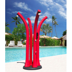 Happy - Douche solaire pour piscine avec lave-pieds, anthracite (H120/7016)