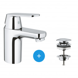 Grohe Eurosmart Cosmopolitan Mitigeur pour lavabo 1/2 ″ Taille S + Bonde Clic-clac (23925000)
