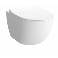  Pack WC Bati-support Geberit Duofix + WC sans bride Vitra Sento SmoothFlush + Abattant softclose + Plaque blanche (SentorimlessG
