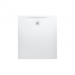 Receveur de douche en gel coat Marbond, extra-plat, évacuation sur le côté court100x90, Blanc mat (H2109570000001)