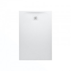 Receveur de douche en gel coat Marbond, extra-plat, évacuation sur le côté court 120x80, Blanc mat (H2109520000001)