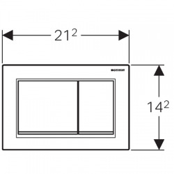  Plaque de déclenchement Omega 30 blanc/chromé brillant/blanc - (115.080.KJ.1)