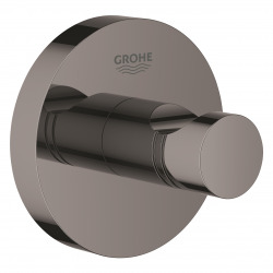 Grohe Essentials Patère murale en métal avec fixations cachées, Hard Graphite (40364A01)
