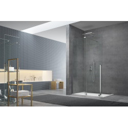  Walk-in X Motion Porte coulissante de douche sans profilés, verre transparent Easy Clean 120x200cm (SIKOWIXM120)
