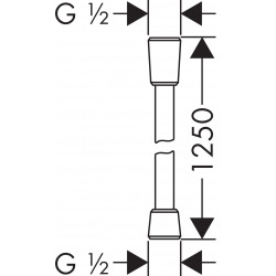 Isiflex Flexible de douche 125 cm, Doré poli (28272990)