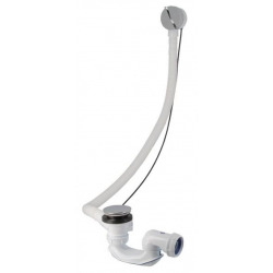 Nicoll Easybain Vidage baignoire avec câble 108cm, Débit de 70l/min, Rotule orientable à 360°, pour perçage Ø52mm (0203612)