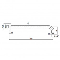  by Paffoni B-Way Bras de douche, Noir mat (SATBSRKBW)