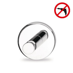 Tesa  Powerbutton Crochet porte-serviette chromé, charge maximale 6kg, pose facile sans perçage (59321-00000-00)