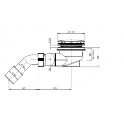  Siphon pour receveur Laufen Marbond DN50 diamètre 90mm (H2951270000001)