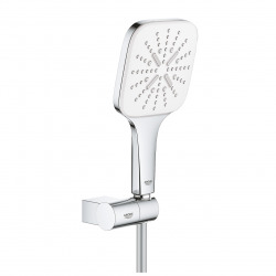Grohe Rainshower Smartactive 130 Cube Douchette à main avec support mural + Flexible 1,5m, Chrome (26588LS0)