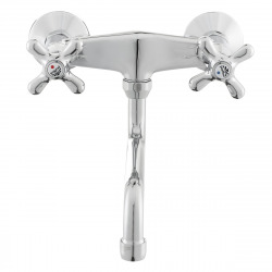  Ricordi Mélangeur de lavabo mural avec bec pivotant, Chrome (IR161)