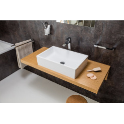 10° Barre porte-serviette 25 cm fixation murale, Métal, Chrome (X07P324)