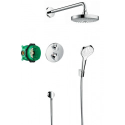 Hansgrohe Croma Select S, Pack encastré Design ShowerSet Croma Select S / Ecostat S, Chrome (HG-27295000)