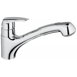 Grohe Eurodisc Mitigeur Evier avec douchette extractible 2 jets, Chrome (G-32257001)