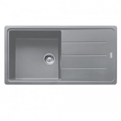 Franke Basis BFG 611-97 Evier 97x50cm avec égouttoir réversible, Fragranit +, Pierre grise (BFG611-97SK)