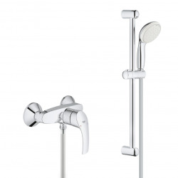 Grohe Pack Eurosmart Mitigeur de douche DN 15 + Ensemble de douche complet 2 jets Tempesta 100 (33555002-TEMPESTA)