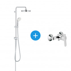 Grohe Tempesta System 210 Ensemble de douche avec mitigeur à levier et colonne de douche avec inverseur manuel (26381XXX)