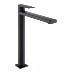  Set Vasque à poser ovale 61,5x36 cm noire mat + Mitigeur XL B-Way avec levier noir mat (SATINF61536BKM-BWAY)