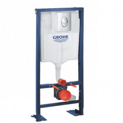  Pack WC bâti-autoportant Rapid SL + WC SAT sans bride + Abattant softclose + Plaque chrome (Autoportant-SAT-2)