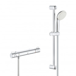 Grohe Grohtherm 800 Mitigeur thermostatique Douche 1/2" + Ensemble de douche complet 2 jets Tempesta 100, Chrome (34561000-Tempesta)