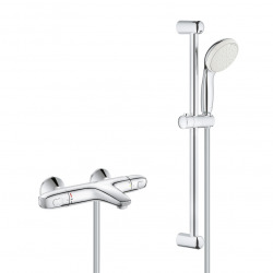 Grohe Set bain/douche Mitigeur thermostatique Grohtherm 1000 +  Ensemble de douche Tempesta 100 2 jets, Chrome (34155003-Tempesta)