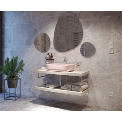  Infinitio Vasque à poser 50 x 39 x 13 cm, sans trop-plein, Rose mat (SATINF5039PM)