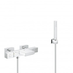 Grohe Set bain/douche mitigeur thermostatique Grohtherm Cube + Douchette Euphoria 1 jet avec support mural (34497000-CUBESTICK)