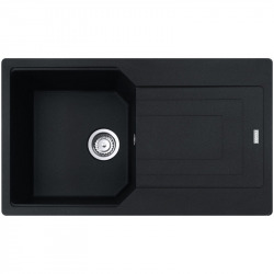 Franke Urban Evier de cuisine en Fragranit +, 860x500mm, Egouttoir réversible, Onyx (UBG611-86ON)