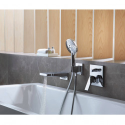  Metropol Set de finition pour mitigeur bain/douche encastré, Blanc mat (32545700)