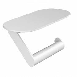 Hansgrohe WallStoris Porte-papier WC avec tablette , Blanc mat (27928700)