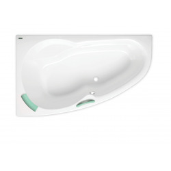 Siko 140 x 95 cm Luiza baignoire d'angle gain de place, orientation gauche en acrylique, sans pieds, blanc (LU1400L)