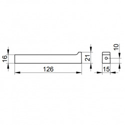  Edition 11 Porte papier toilette mural, Barre fixe, Chrome (11163010000)