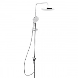 Swiss Aqua Technologies Set de douche, douchette 3 jets, barre avec curseur, tête de douche XXL 254 mm intégrée, Chrome SATPIPET