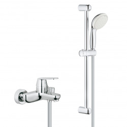 Grohe Set bain/douche avec Mitigeur Eurosmart Cosmopolitan + Barre de douche +  Douchette à main 2 jets, Chrome (32831000-TEMPESTA)