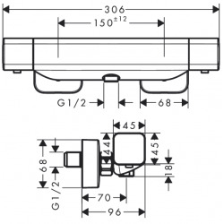 Ecostat E Mitigeur Thermostatique de douche, Chrome (15773000)