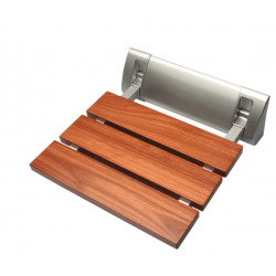 Multi Siège de douche rabattable en bois avec support, Marron (SEDWOOD)