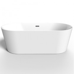 Siko ZARA 169 x 80 cm Baignoire îlot en acrylique, sans pieds, blanc (ZA1700)