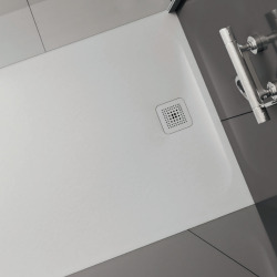  Pro Receveur de douche rectangulaire en gel coat Marbond 160x80cm, extra-plat, Blanc (H2139580000001)