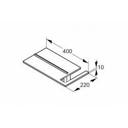  Select+ Porte-serviettes avec étagère 40 x 22 cm, Argent mat (SL2401087)