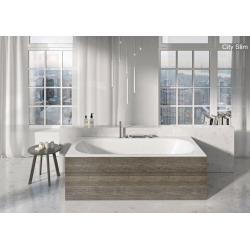 CITY SLIM Baignoire rectangulaire 180x80 cm en acrylique, Blanc (C921300000)